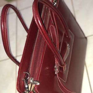 Red Leather Work/Computer Tote